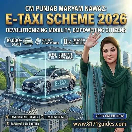CM Punjab E-Taxi Scheme 2026 electric taxis in Lahore with subsidy, eligibility and online apply guide